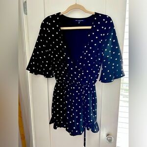 Black and White Polka Dot Romper